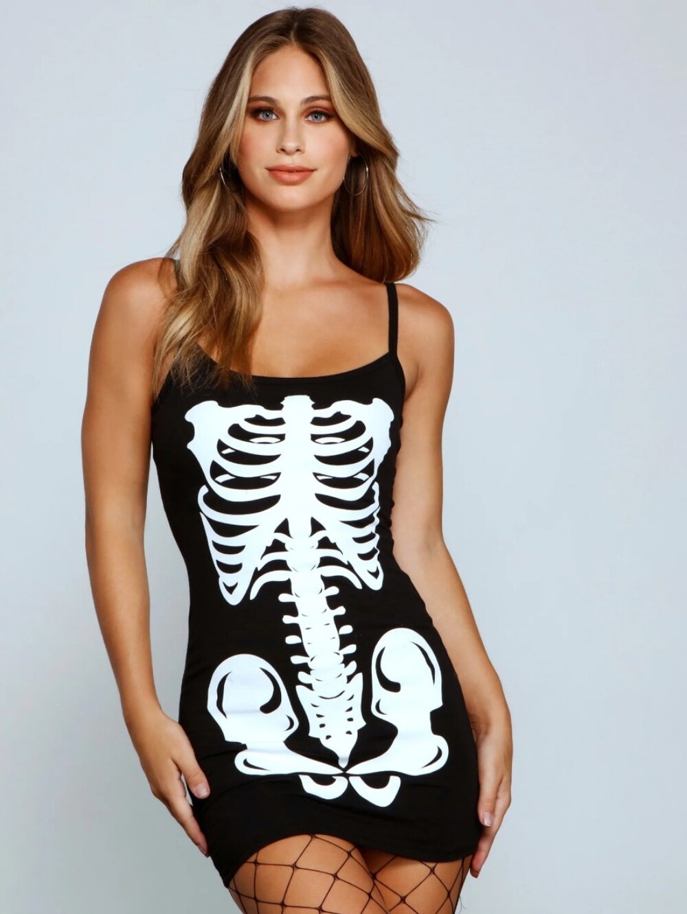 Black Sexy Skeleton Bodycon Dress Size XS